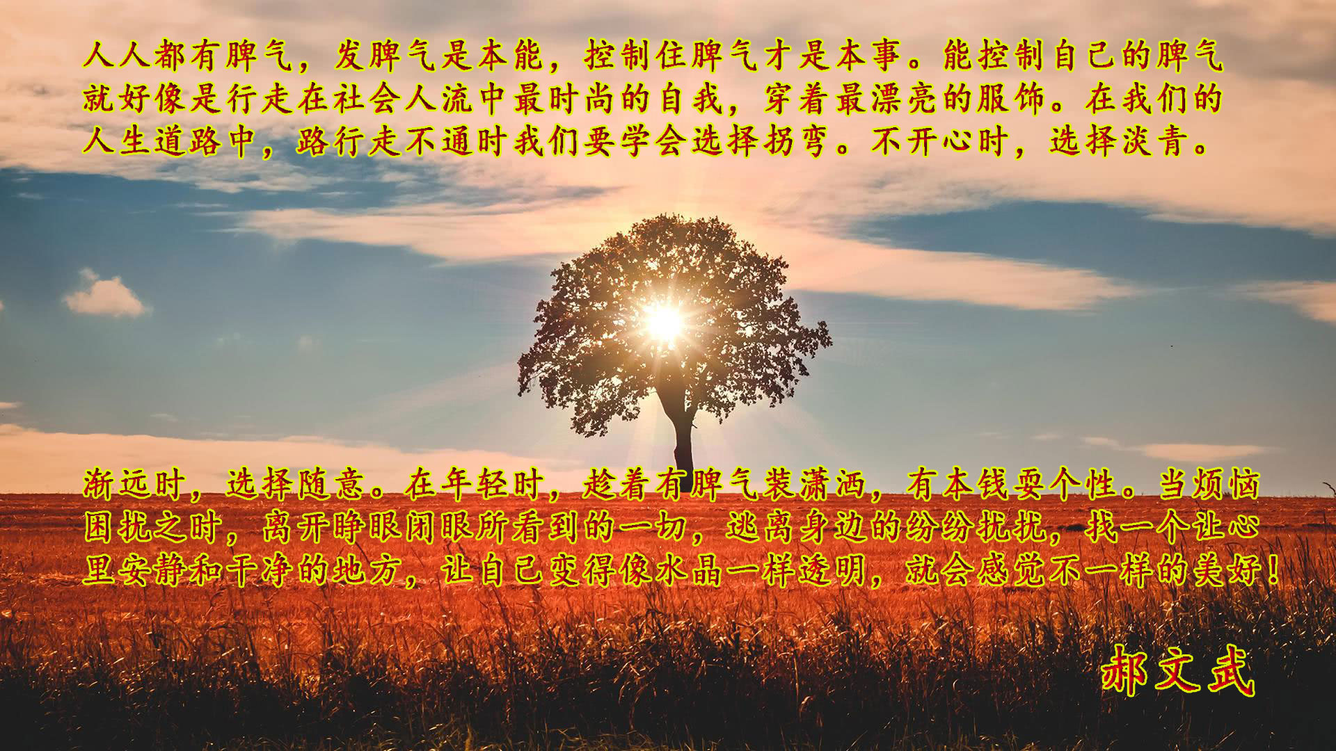 郝文武情感输出第四十五季，人生领悟重点（第一章节）天定人生是个零，过方过圆都不行：从零开始，顺其自然